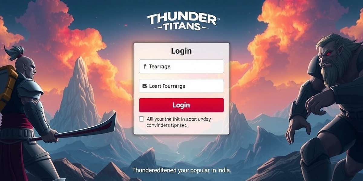 Thunder Titans login screen showing multiple login options popular in India