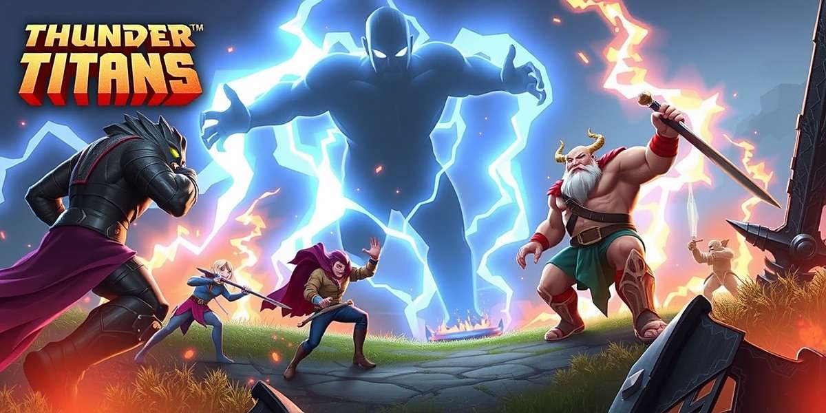 Thunder Titans gameplay showing a battle scene with mythological characters