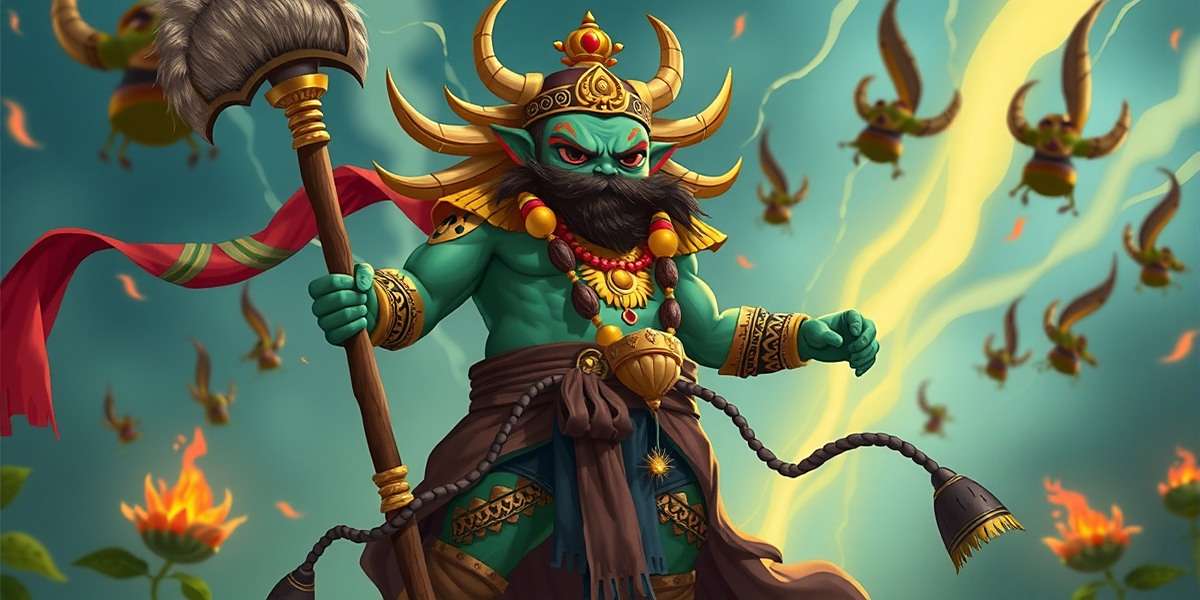 Thunder Titans character artwork of Onam Thumbi from Kerala folklore